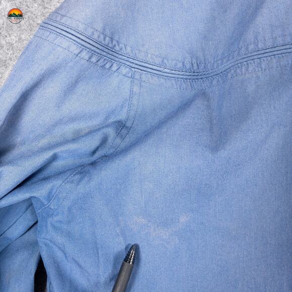 David Taylor Full-Zip Bomber Jacket Blue Long Sleeve Cottage Men's Size Large - Picture 15 of 15